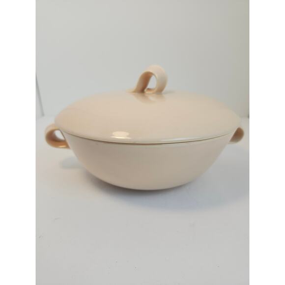 Homer Laughlin Jubilee Vintage MCM Covered Casserole Dish Lid Light Peach/Pink - Picture 1 of 16